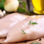 Raw chicken, because it is risky to eat it