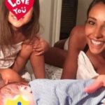 Juliana Moreira: first family selfie after childbirth