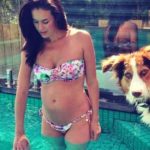 Megan Gale beautiful with a big belly: the model will soon be a mother