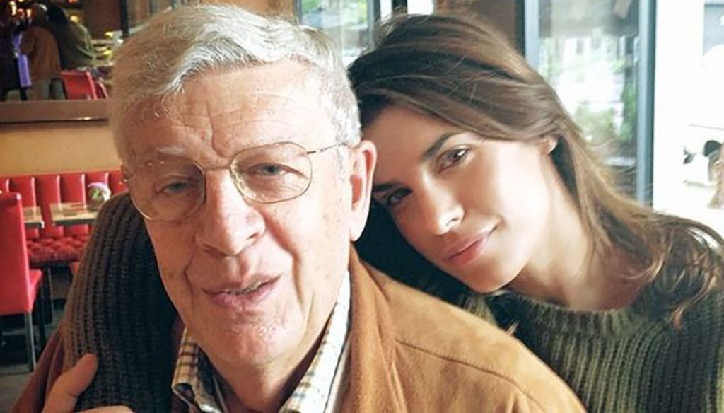 Serious mourning for Elisabetta Canalis, her father dead