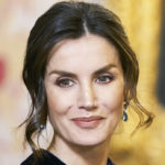 Letizia of Spain, perfect with the black dress. And Leonor and Sofia copy his style