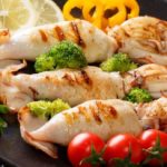Diet with squid, low in saturated fat and rich in minerals