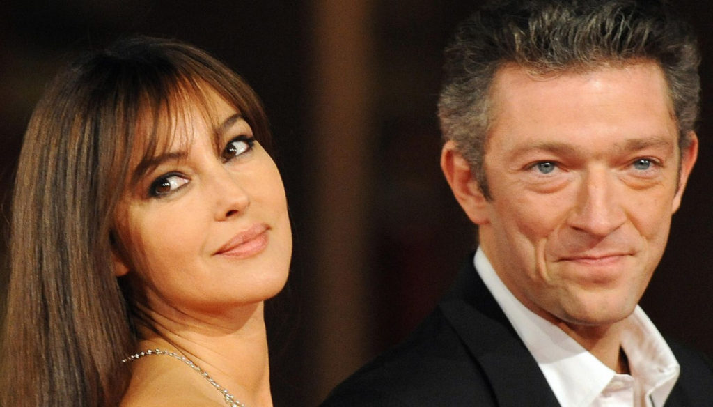 Monica Bellucci and Vincent Cassel smile together for their daughter Deva