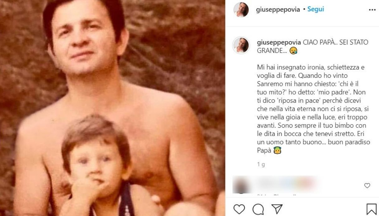 Giuseppe Povia Instagram post