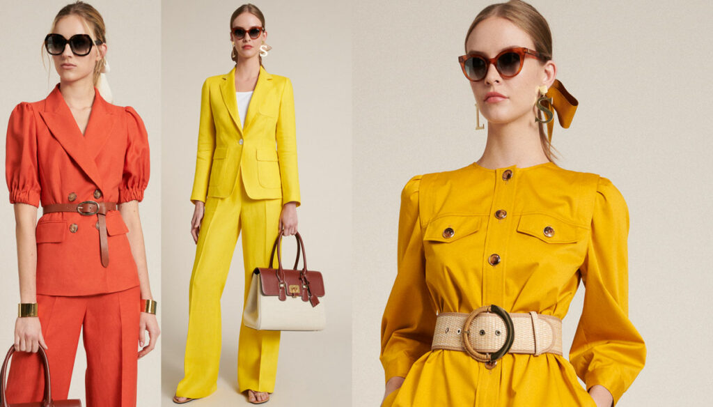 Colorful, versatile and glam. Luisa Spagnoli's suits
