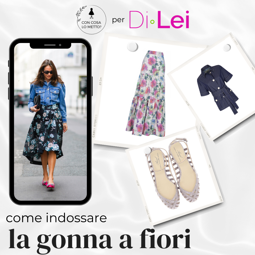 How to combine the long floral skirt: look ideas