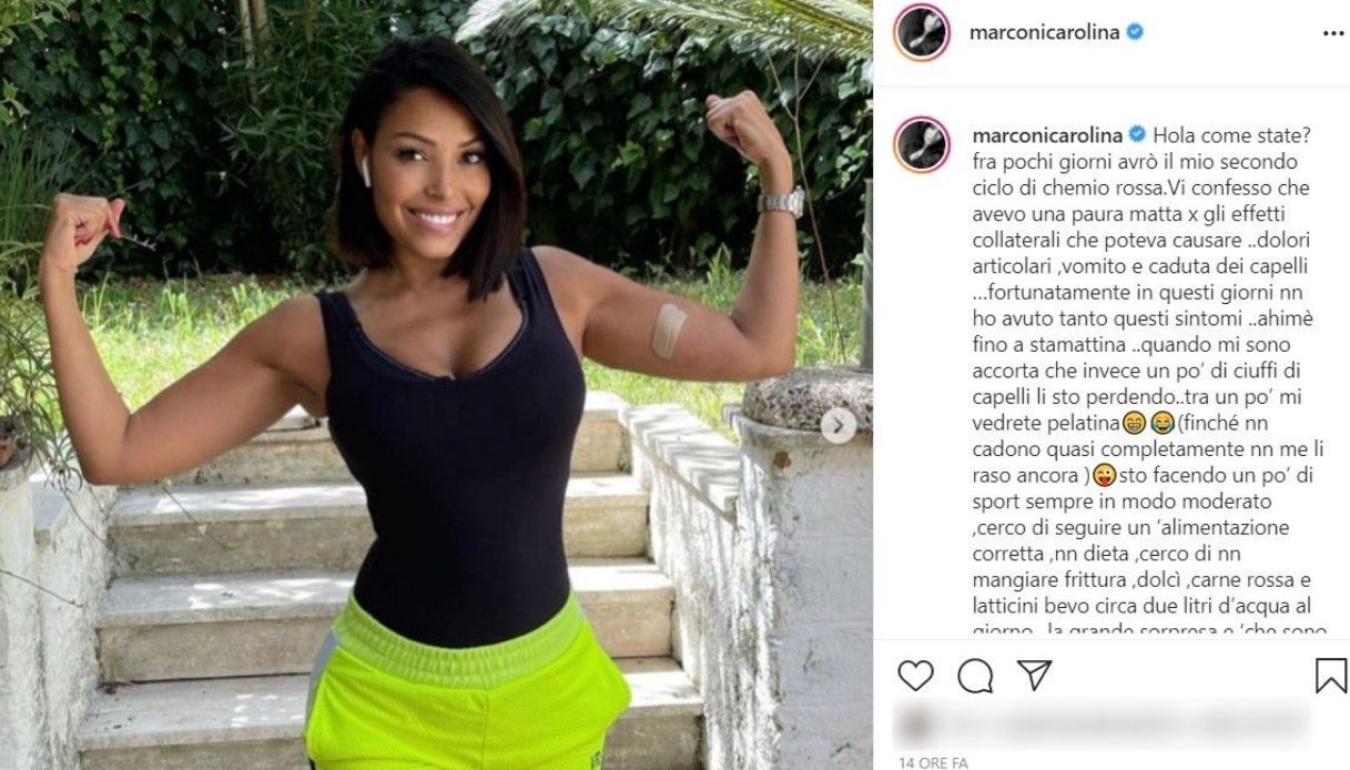Carolina Marconi, the post on Instagram
