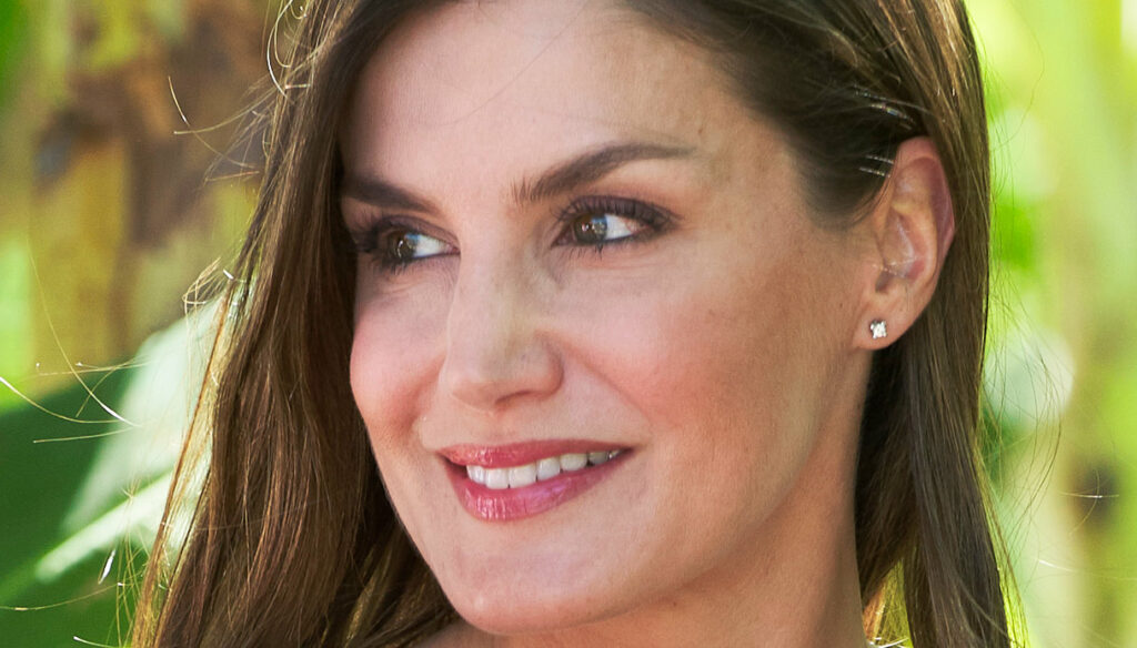 Letizia of Spain: top-lingerie and wedges to meet Leonor's companions