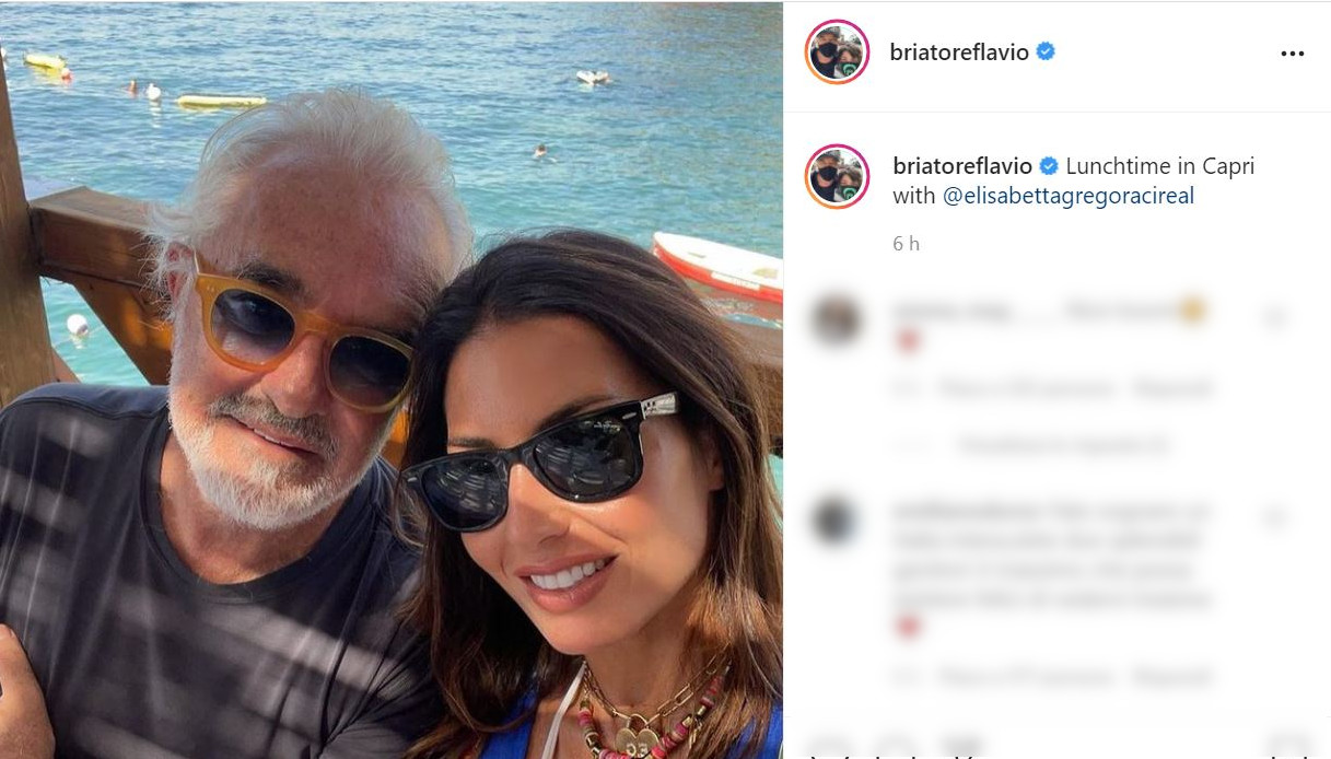 Elisabetta Gregoraci and Flavio Briatore on Instagram