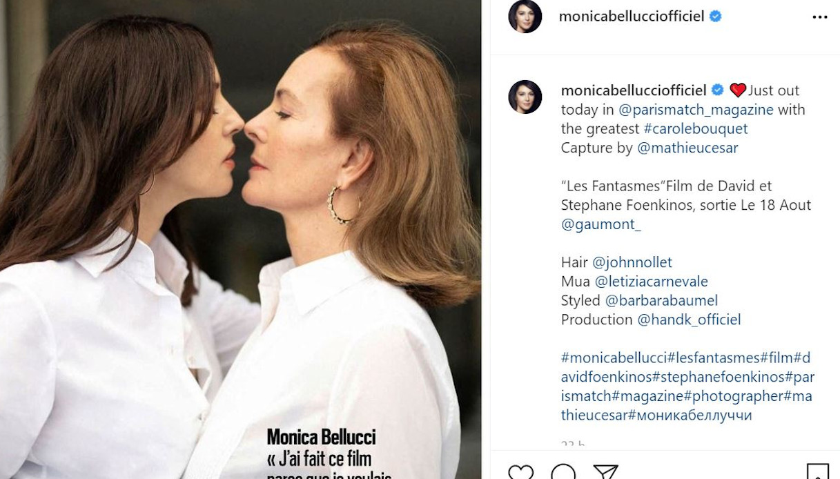 Monica Bellucci the post on Instagram