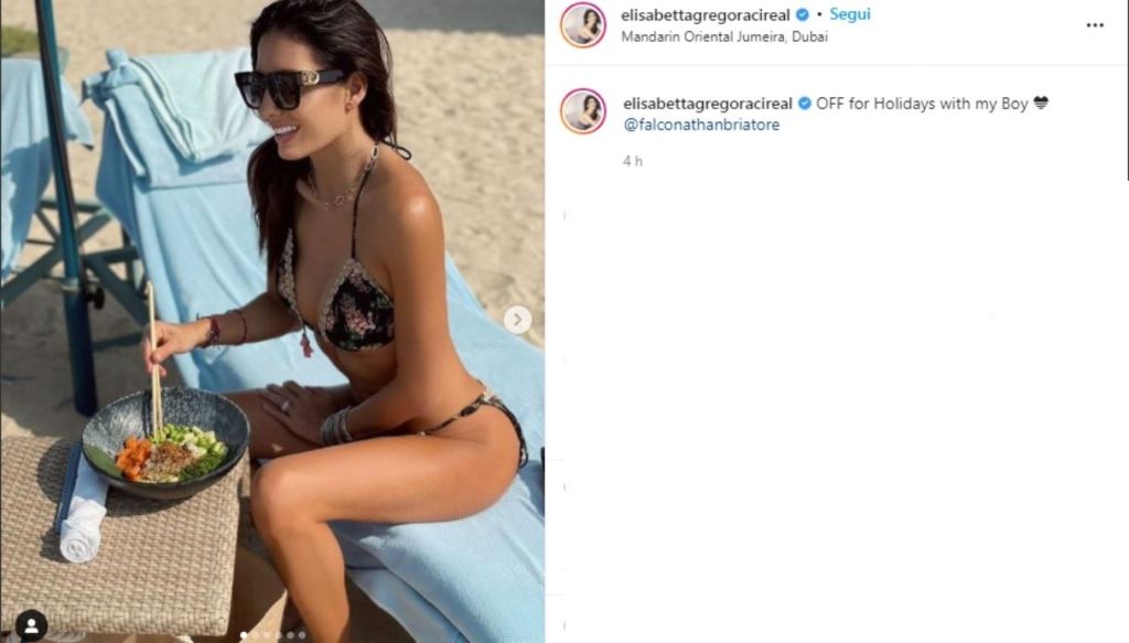 Elisabetta Gregoraci, the bikini in Dubai