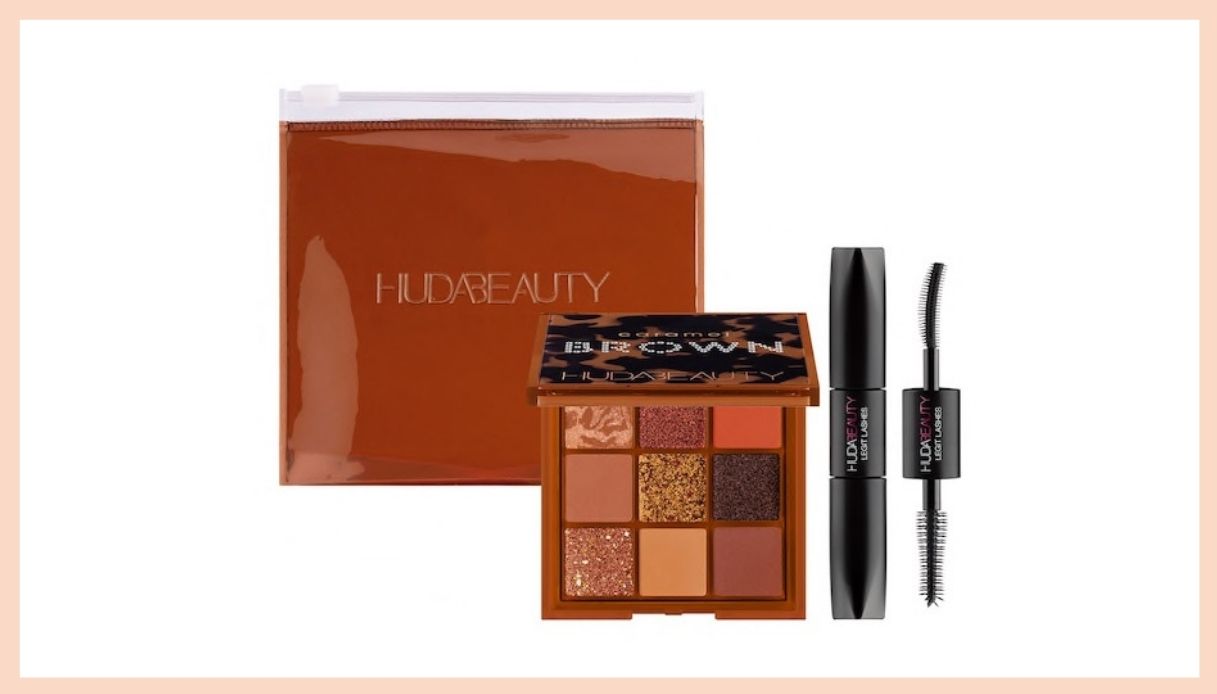 Huda Beauty palette mascara makeup kit