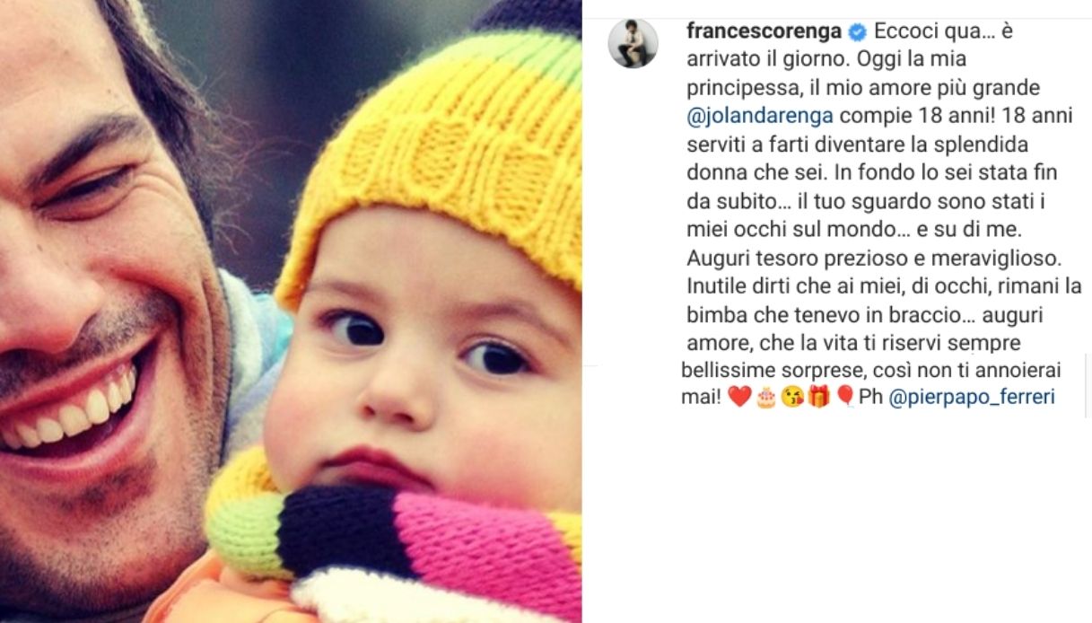 Francesco Renga, post on Instagram