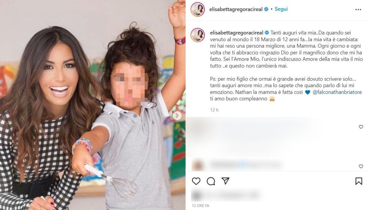 The Instagram post of Elisabetta Gregoraci