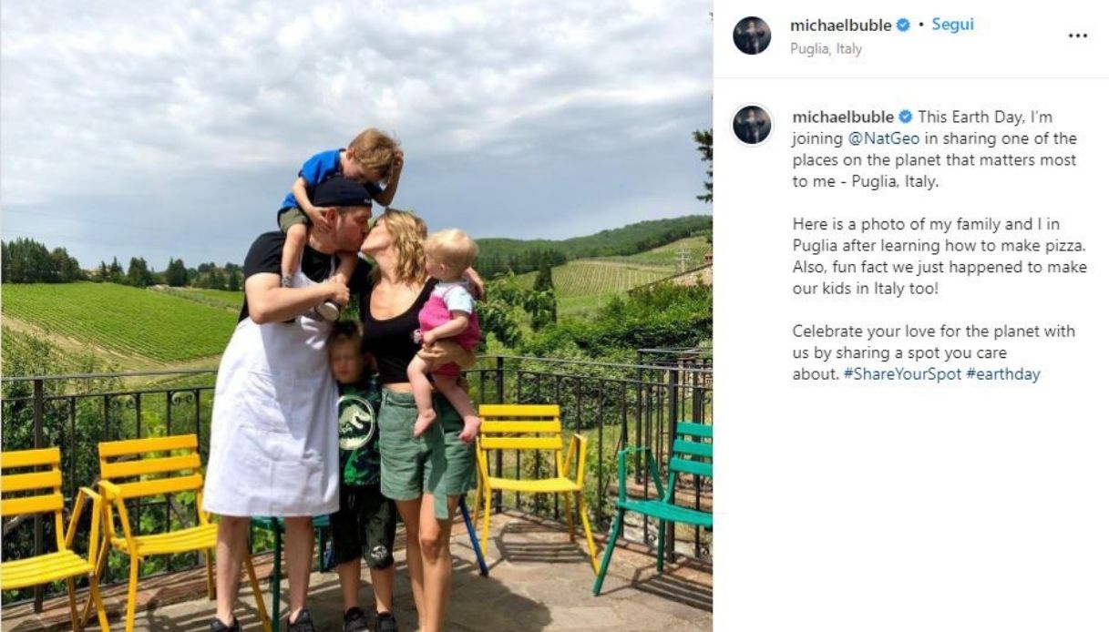 Michael Bublè with his family on Instagram