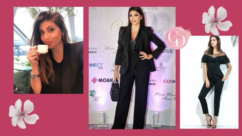 Flora Canto chooses a black jumpsuit waiting for the big day.  Let's copy it!