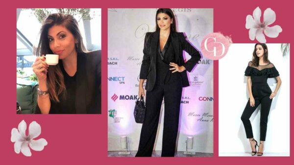 Flora Canto chooses a black jumpsuit waiting for the big day.  Let's copy it!