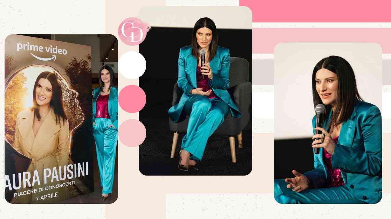 Laura Pausini in turquoise 6-5-22.
