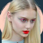 The contrast makeup (the latest spring trend) starts from the lips
