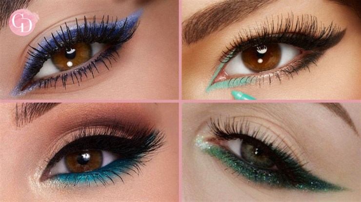 eye makeup colorful eyeliner