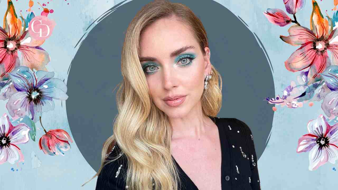 Chiara Ferragni turquoise eye makeup