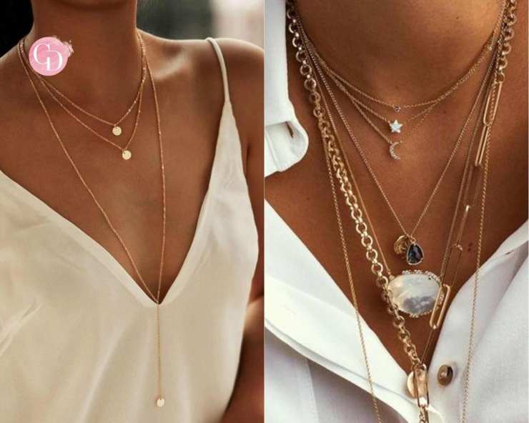 Cascade effect necklaces