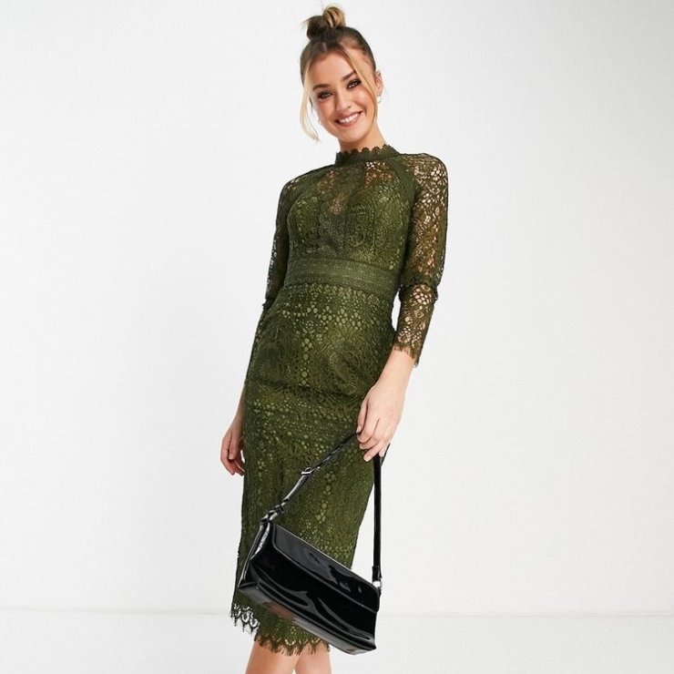 Green lace dress 23-9-22