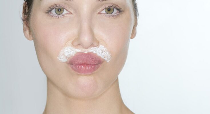 The mustache will disappear without a trace in 20 minutes.  You only need 3 ingredients, you have them in your kitchen
