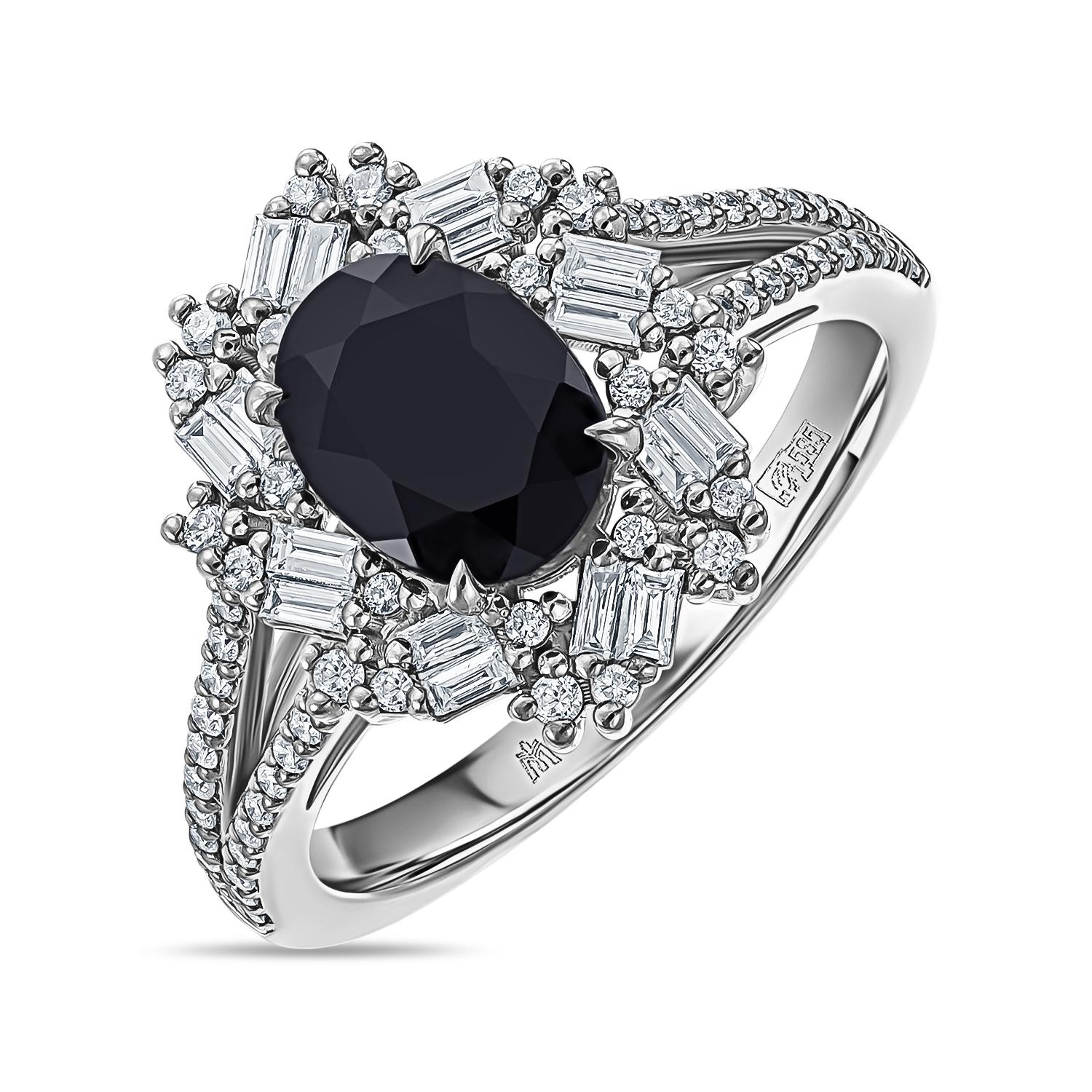 Ring with diamonds and colored sapphires, Empire, MIUZ Diamonds