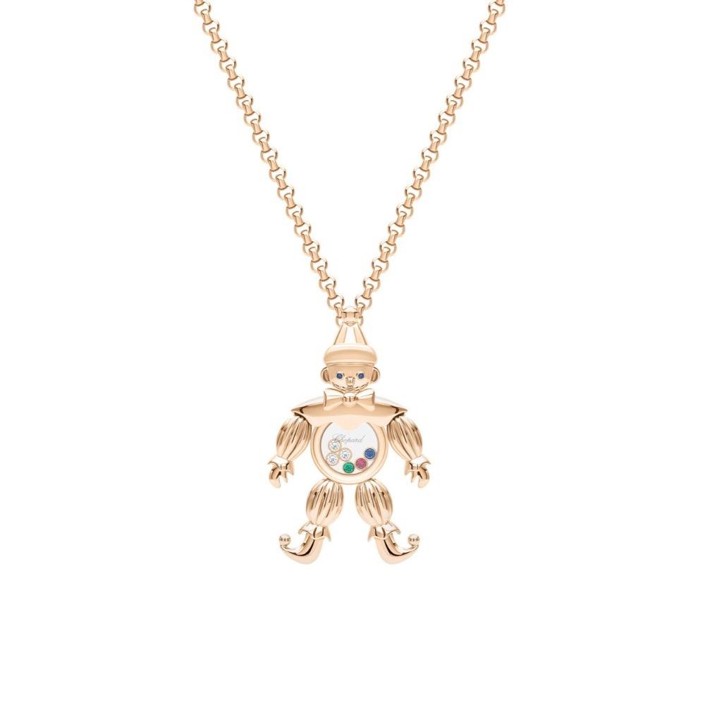 Rose gold pendant with diamonds, ruby, sapphire and emerald, Happy Clown, Happy Diamonds, Chopard, RUB 3,094,000.  (Mercury)
