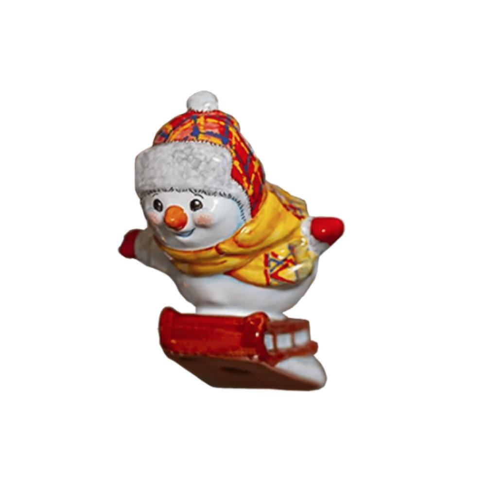 Christmas tree toy “Snowman on a sleigh”, “Yaroslavl Majolica”, 3100 rub.  (thedar.store)