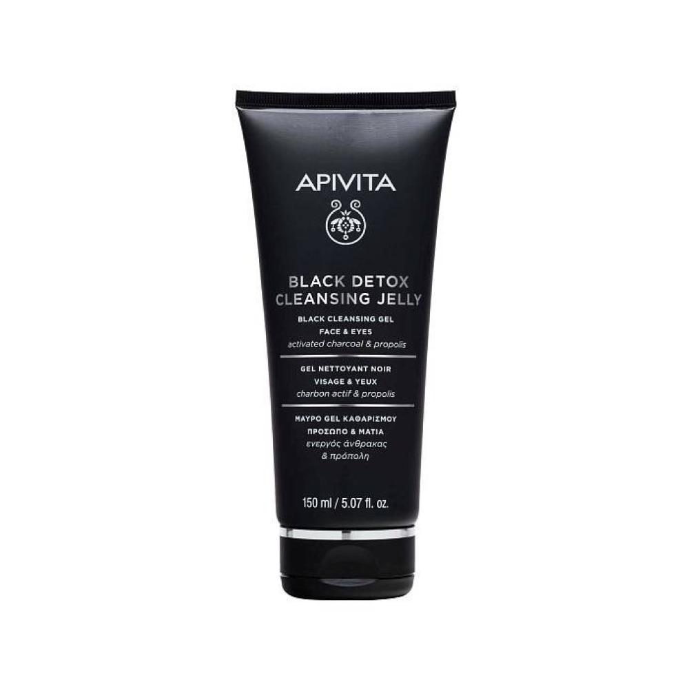 APIVITA black detox cleansing gel for face and eyes