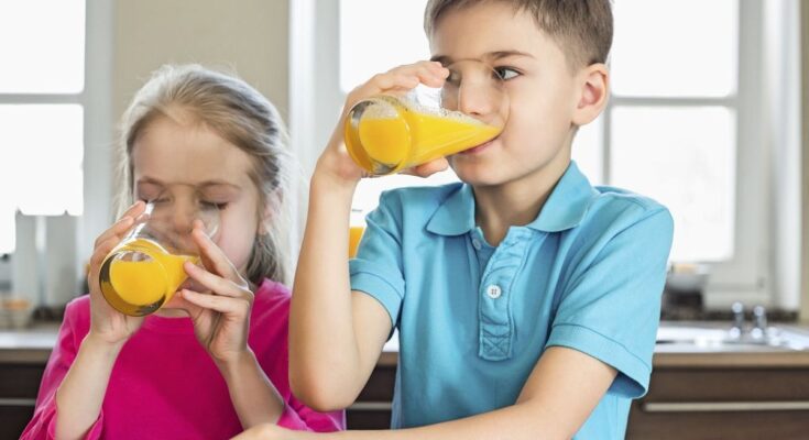 Be careful with fruit juices!  Even “100% pure juice” makes children gain weight