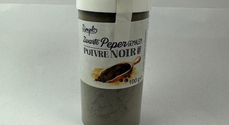 Product recall: ground black pepper may contain carcinogenic compounds