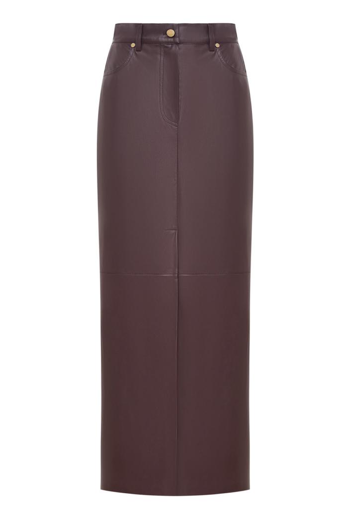 Eco-leather skirt, To Be Blossom, RUB 11,990.  (tobeblossom.ru)