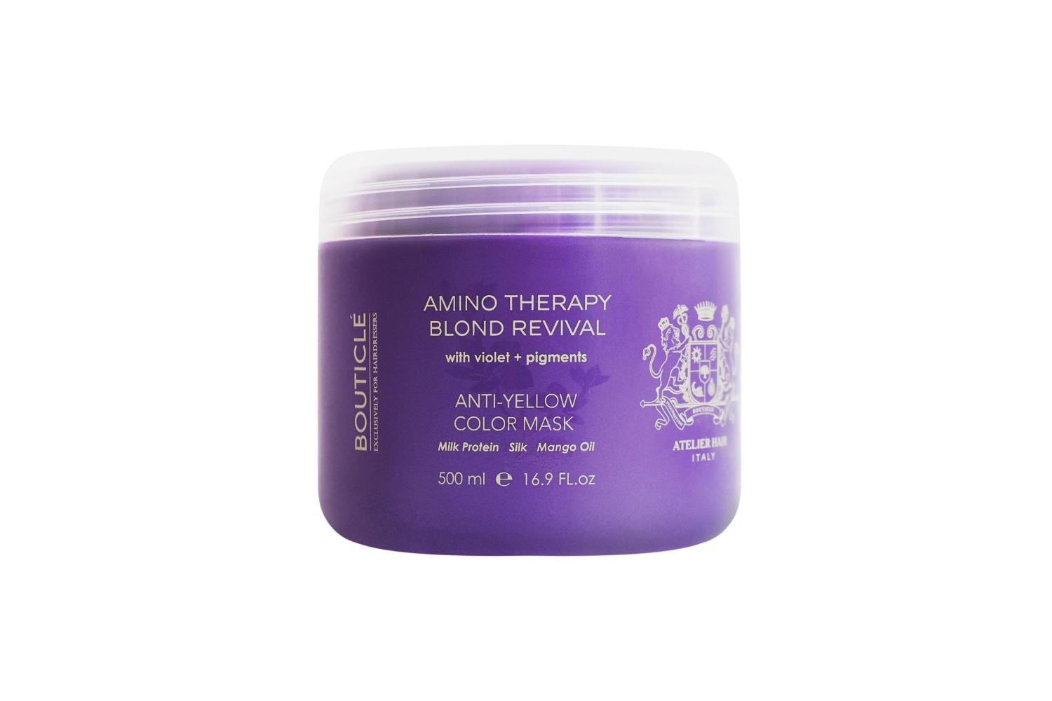 Restoring mask with anti-yellow effect for bleached hair Anti-Yellow Color Mask, Bouticle, RUB 1,165.  (boutique.shop)