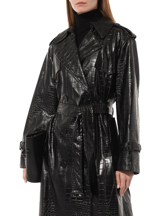 Eco-leather trench coat, MSGM, RUB 115,000.  (tsum.ru)
