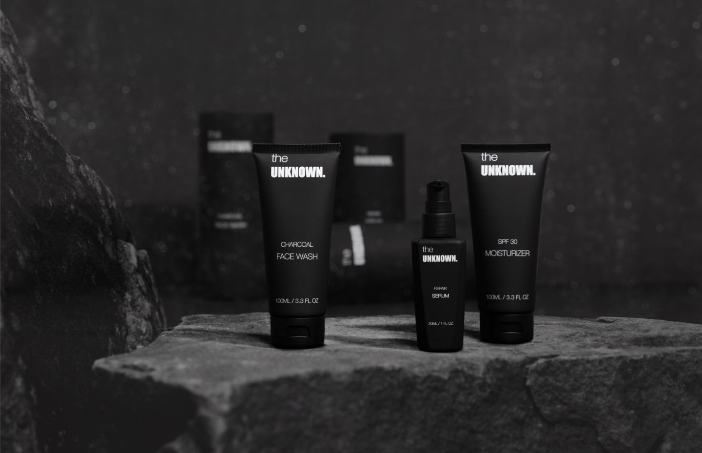 Cream, serum and cleansing gel: three the Unknown products for men