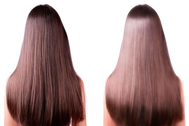 Home hair lamination.  It costs pennies and gives a salon-like effect