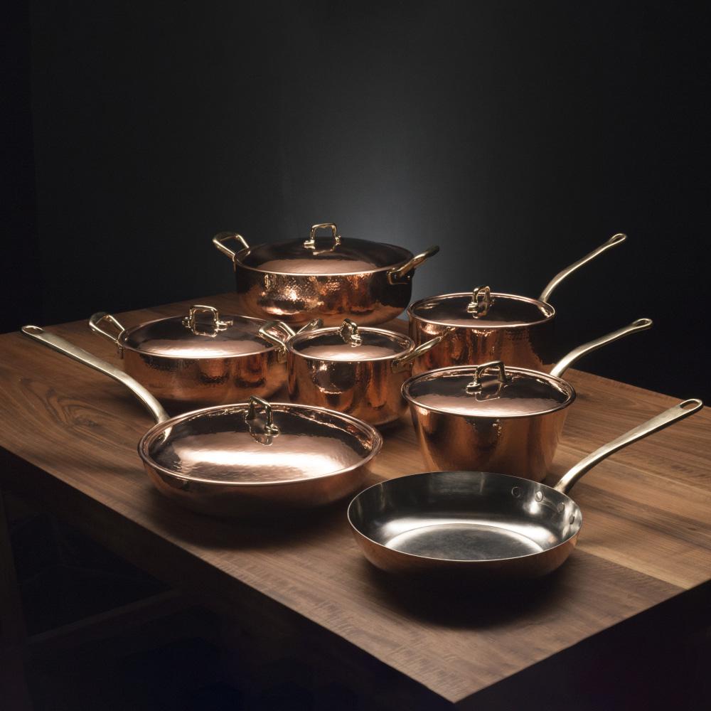 Copper cookware sets of 4 or 8 pieces, Officine Gullo, price on request (Officine Gullo showroom, Spiridonovka str., 24/1)