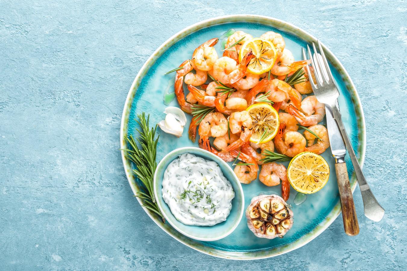 Shrimp —  this is one of the richest seafood in cholesterol: 100g of shrimp contains an average of 150-160g of cholesterol
