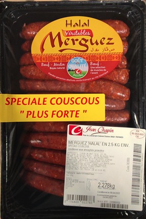 Recall of Halal merguez distributed by Metro France