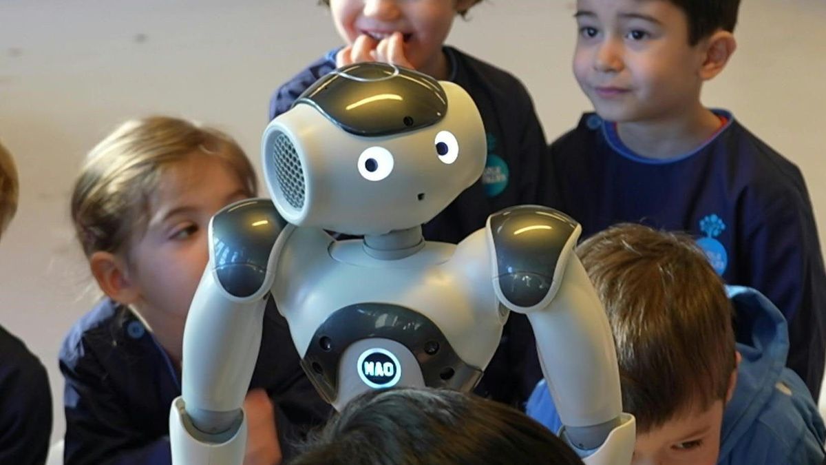 In a Swiss nursery, a robot from elsewhere speaks to children