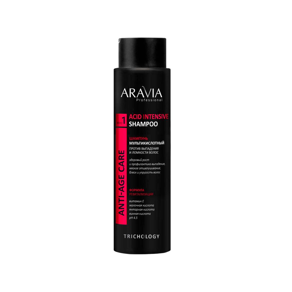 Multi-acid shampoo against hair loss and brittleness Acid intensive shampoo, Aravia, 1062 rub. (aravia.ru)