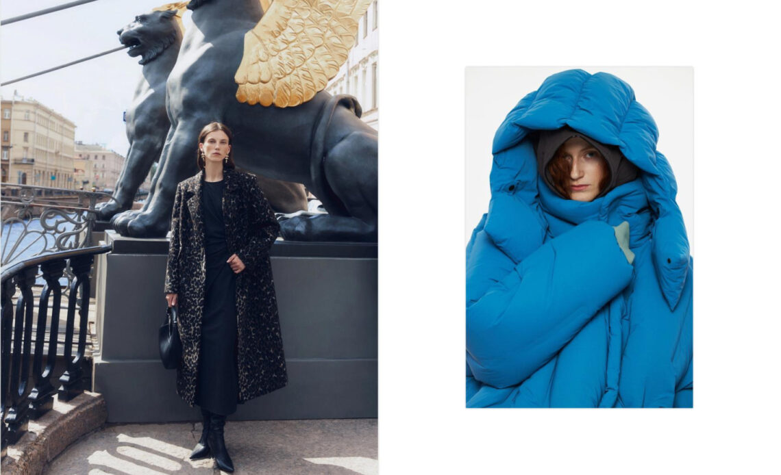 Fashionable outerwear for autumn and winter: leather trench coat, pea coat and coat